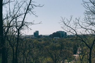 Flickr image by Charli Lopez of downtown Rochester from Indian Heights Park.
